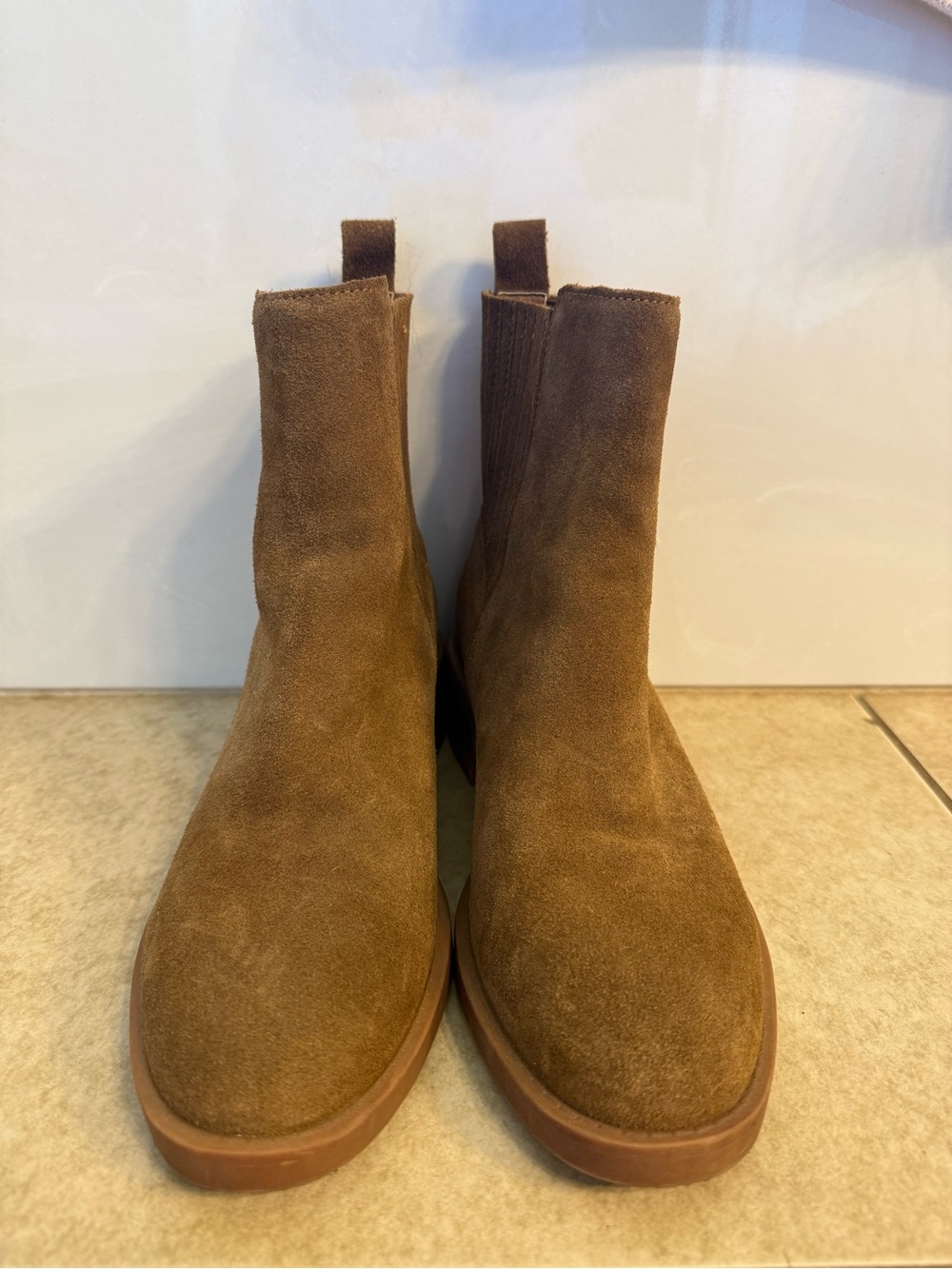 Dolce Vita Brown Suede Chelsea Ankle Booties